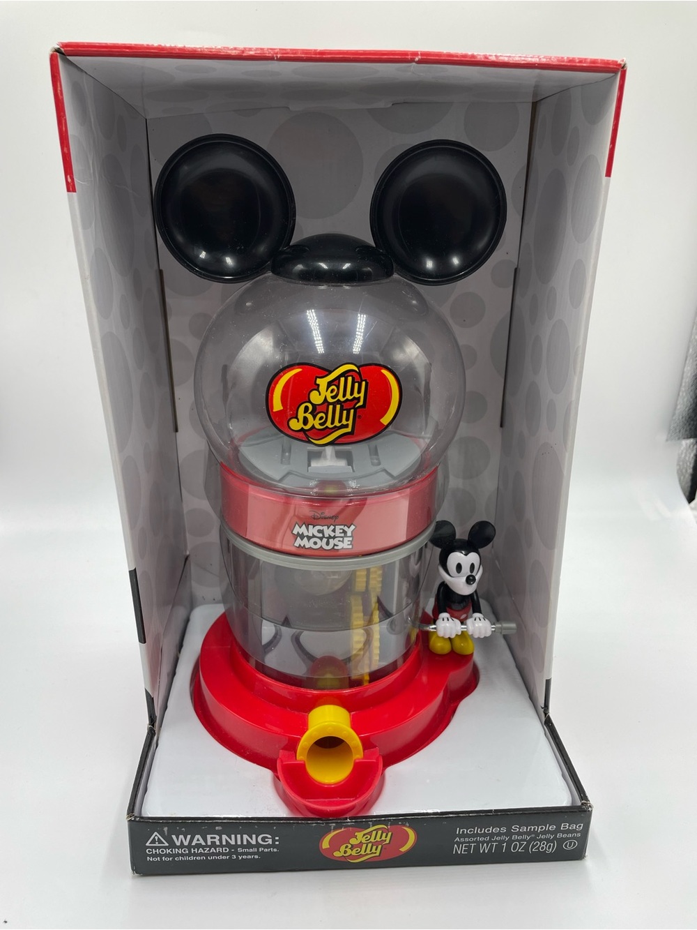 NIB Mickey Mouse Jelly Belly Candy Dispenser - Red
